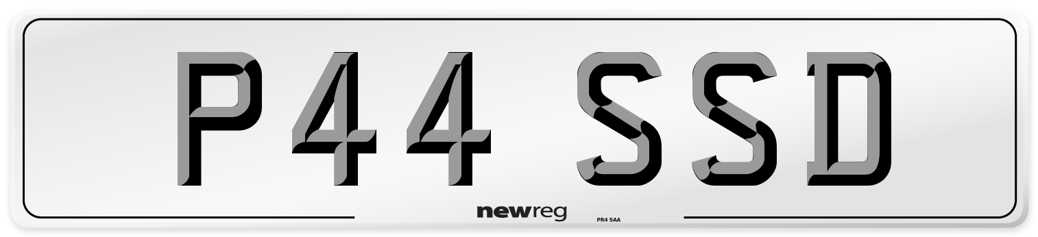 P44 SSD Number Plate from New Reg